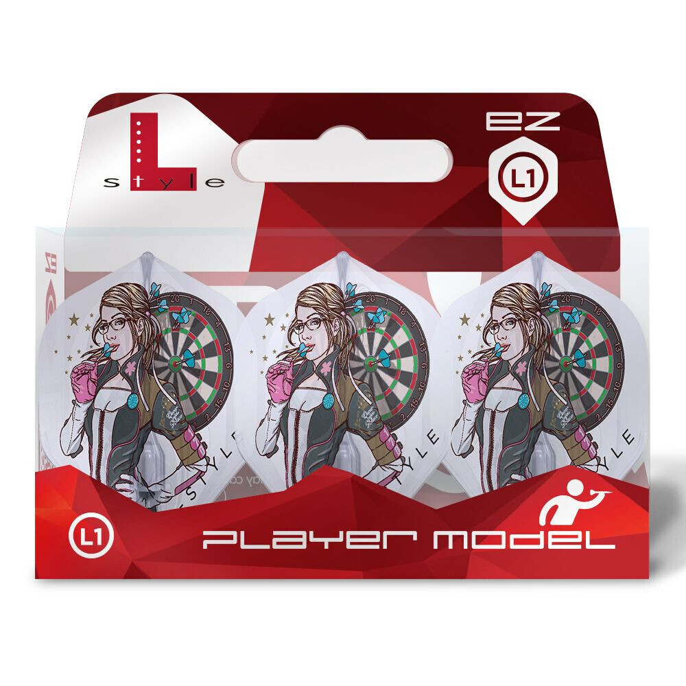 L-style L1EZ Fallon Sherrock V4 Flights - Clear White