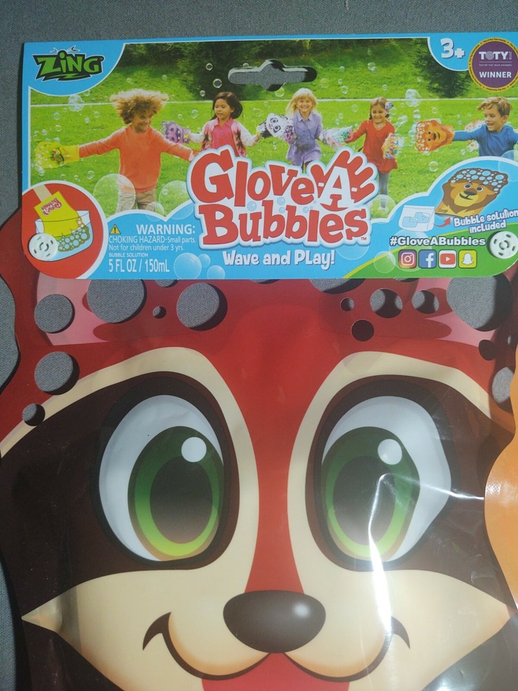 Zing Glove-A-Bubbles Wave & Play 2 Packs - Fox and Dog