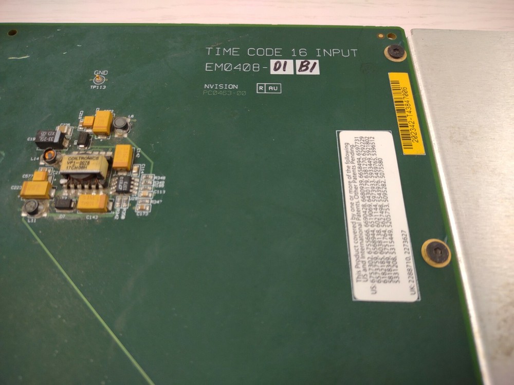 NVision EM0408 Time Code 16 Input Plug-In Module Card