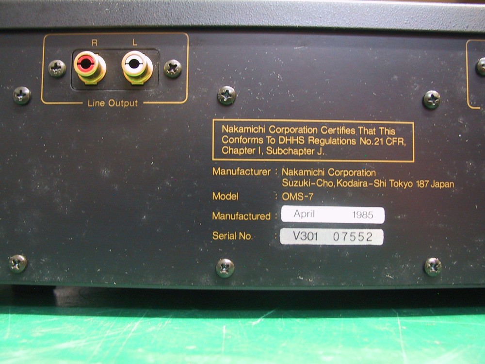 ORIGINAL NAKAMICHI OMS-7 CD PLAYER