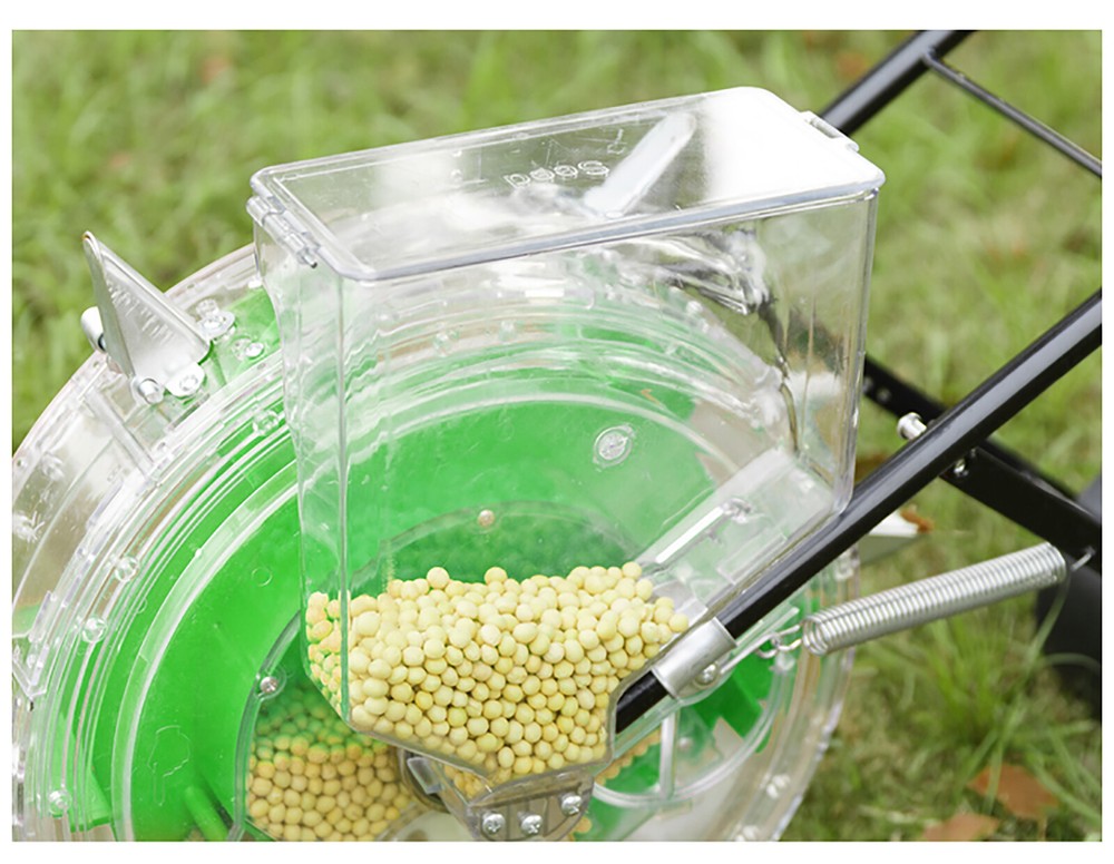 Hand-push Roller Seeder Peanut Corn Fertilizer Applicator Manual Seed Planter