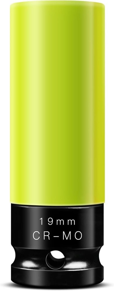 19mm 1/2" Drive Wheel Protector Impact Socket Non-Marring Lug Nut Thin Wall Deep