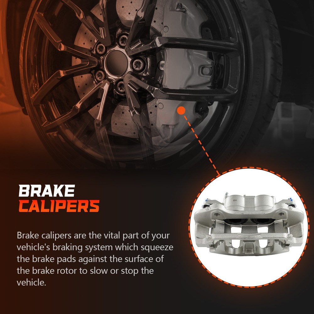 Pair Front Disc Brake Calipers w/ Bracket For 2012 - 2020 DODGE GRAND CARAVAN