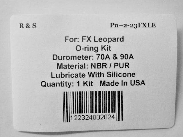FX Leopard O-Ring Kit / R&S 2-23FXLE / See Description Below