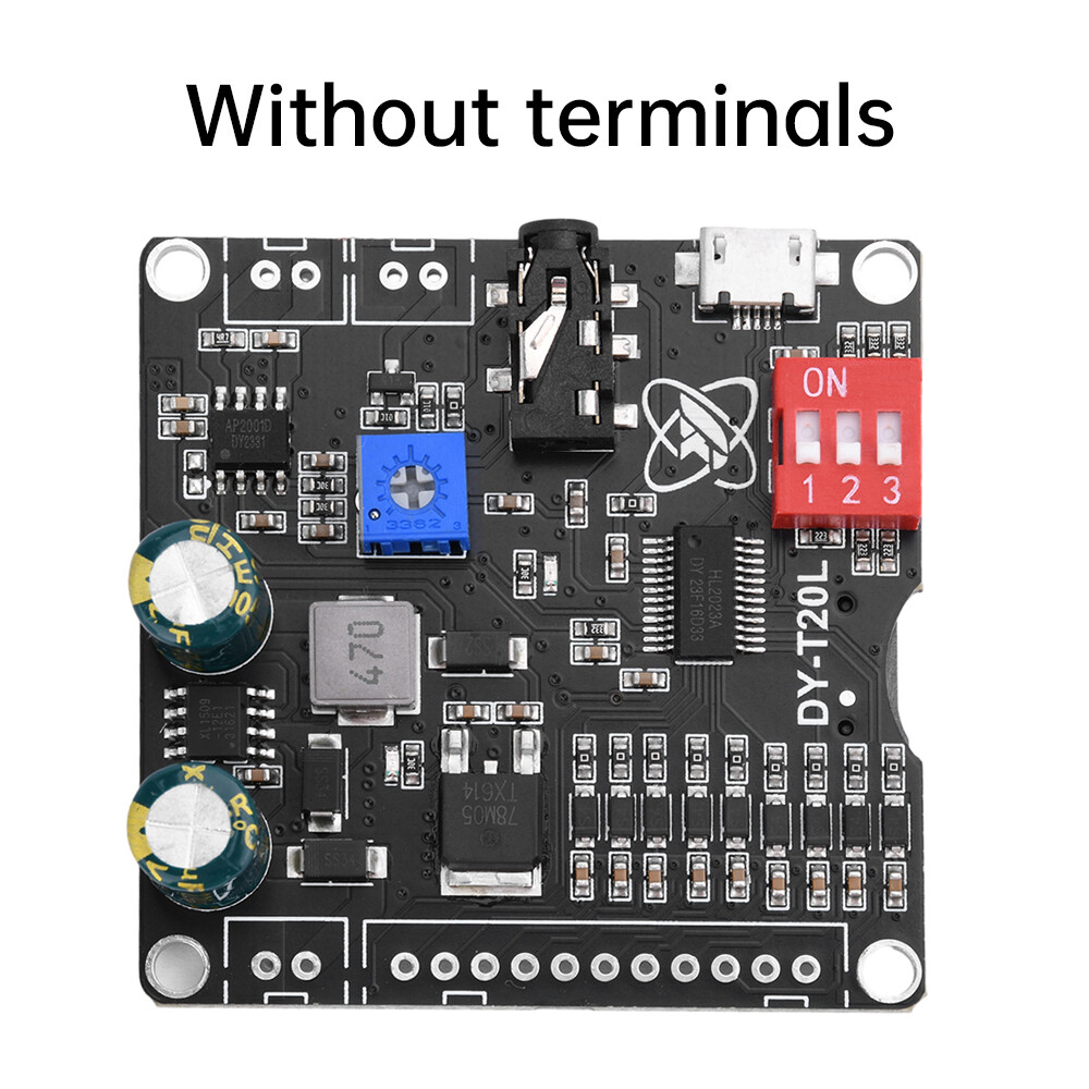 20W 9 Way MP3 Player Voice Playback Module DC6-35V D-class Custom Audio Board