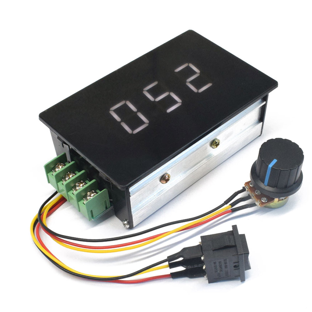 New DC 6-60V 20A Motor Speed Controller Digital Display  Adjustable Regulator