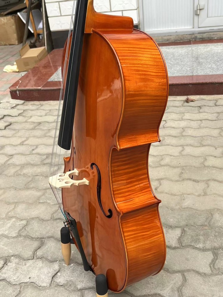 Stradivarius style 4 Strings Student Cello 4/4 with bow/Bag,flame back
