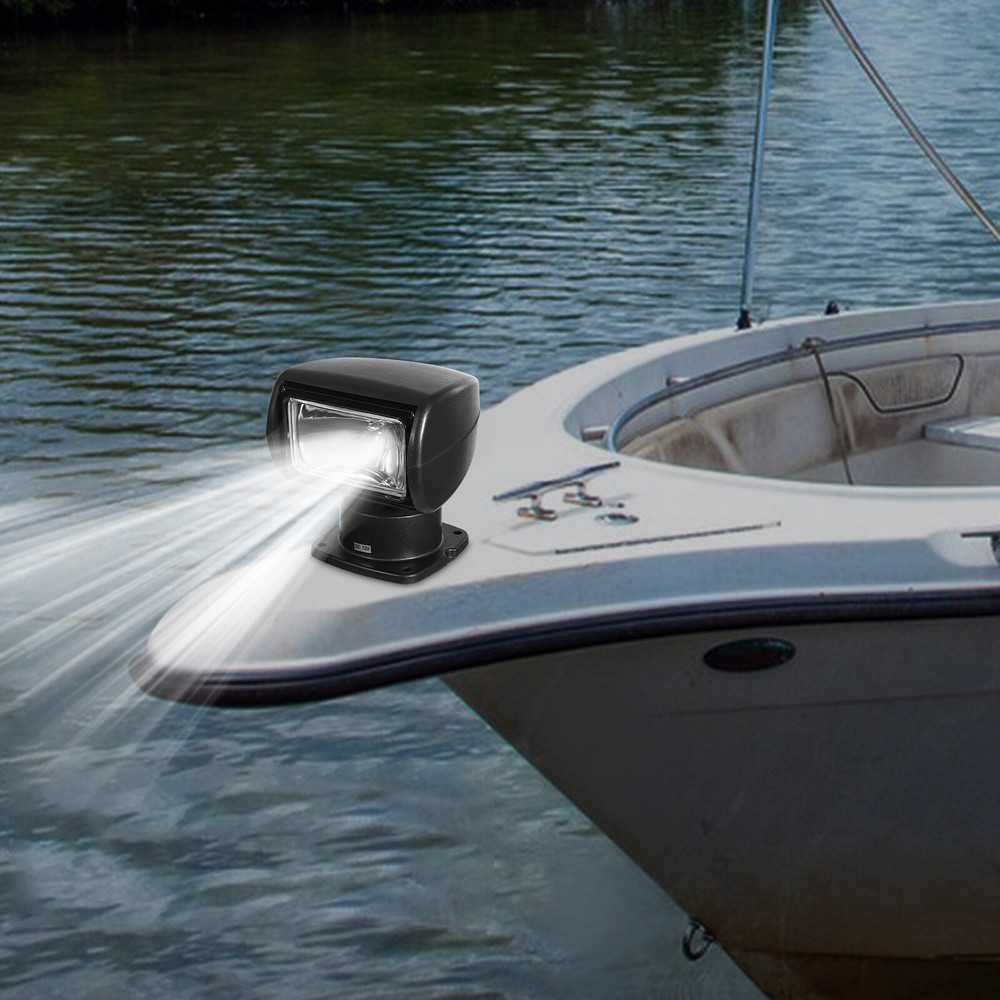 Boat Search Light Remote Control LED Marine Spotlight 100W 360 Rotate 2500LM US