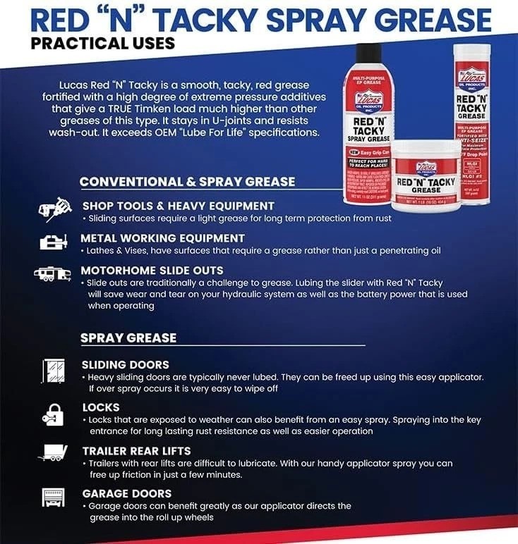 Lucas Red N' Tacky Grease - Agricultural Solution