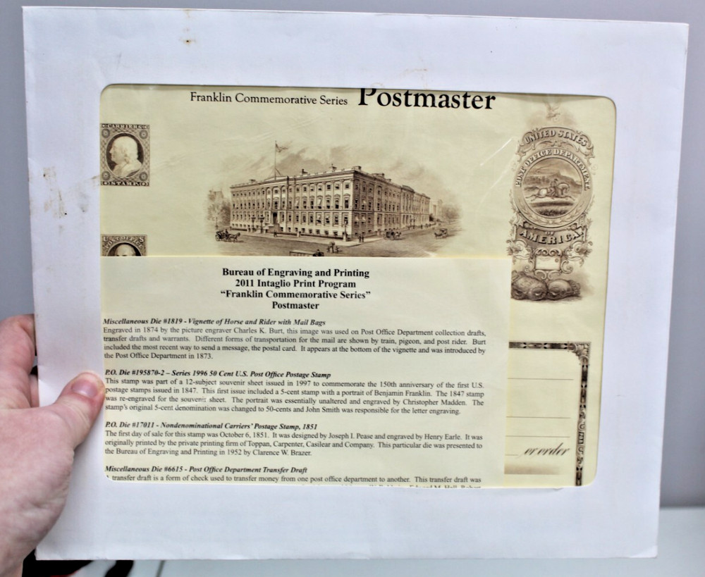 Franklin Commemorative Series Postmaster