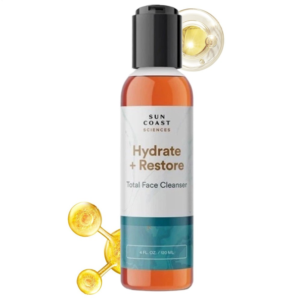 1-3Pack Sun Coast Sciences New Hydrate + Restore Total Face Cleanser 120ml