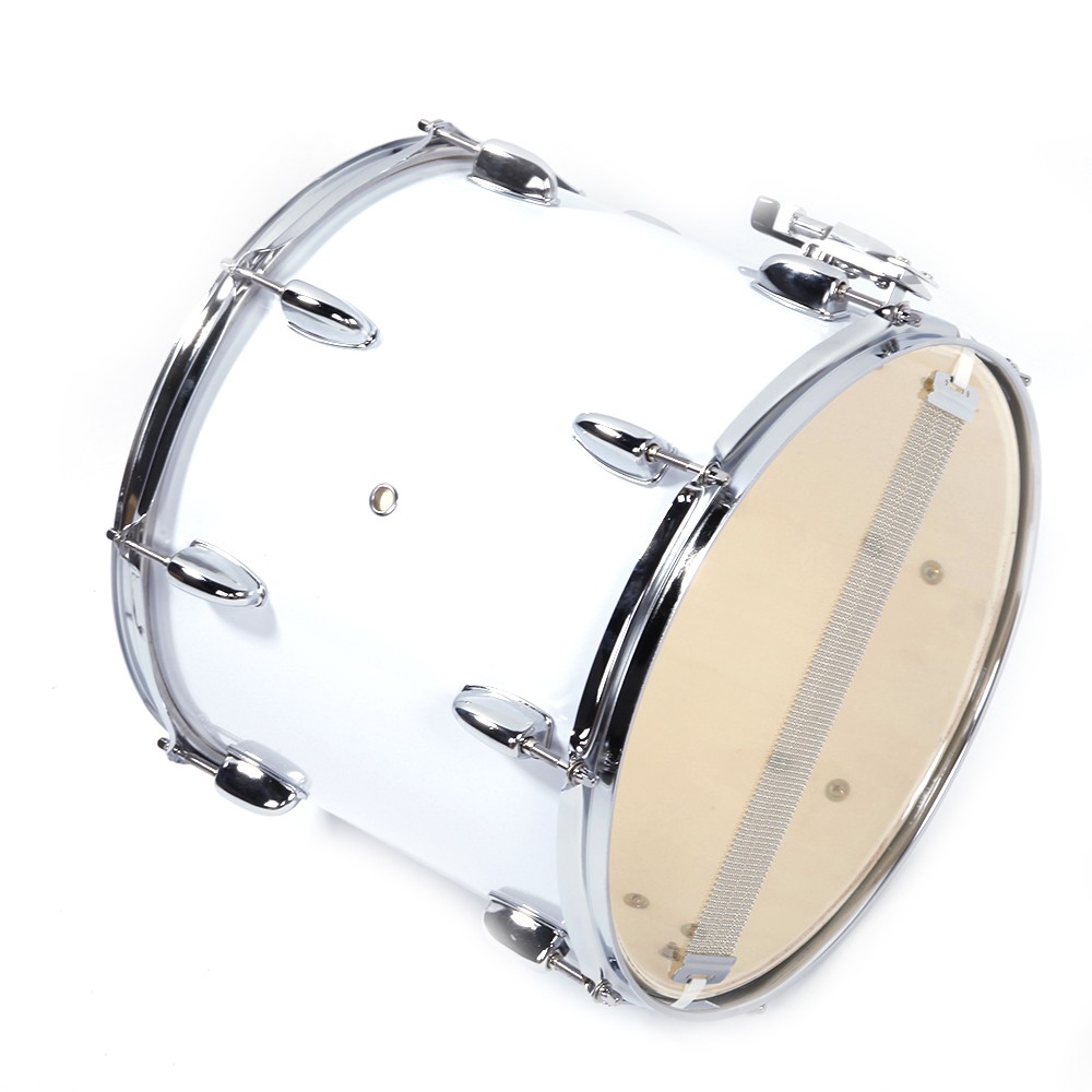 14 x10 inches Marching Drum Drumsticks Key Strap White