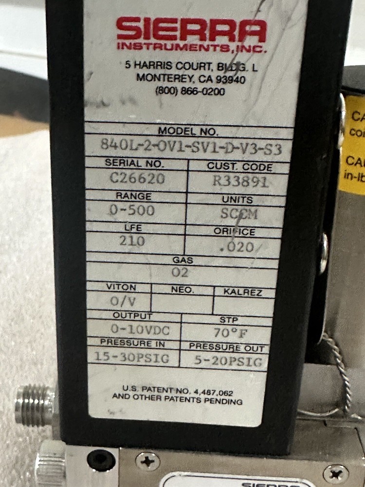 Sierra Mass Flow Controller - O2