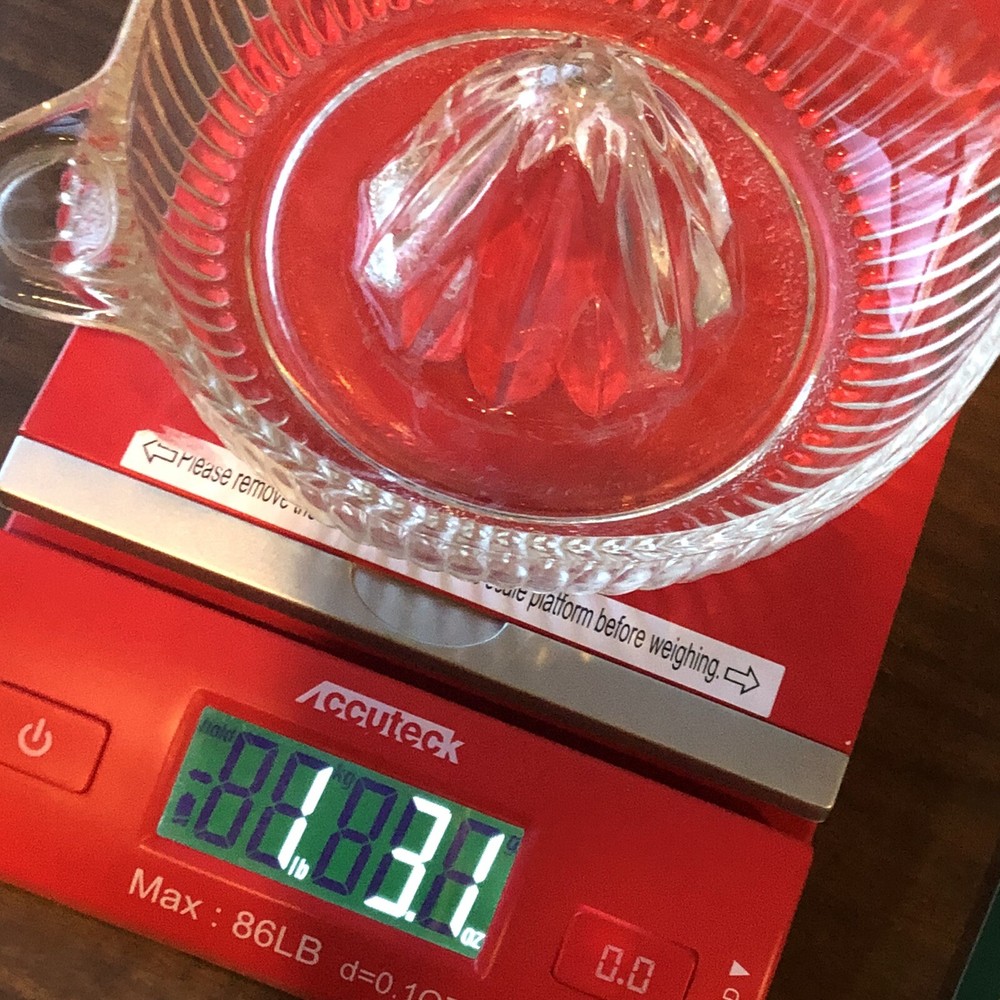 Juicer Large Clear Ribbed Depression Glass