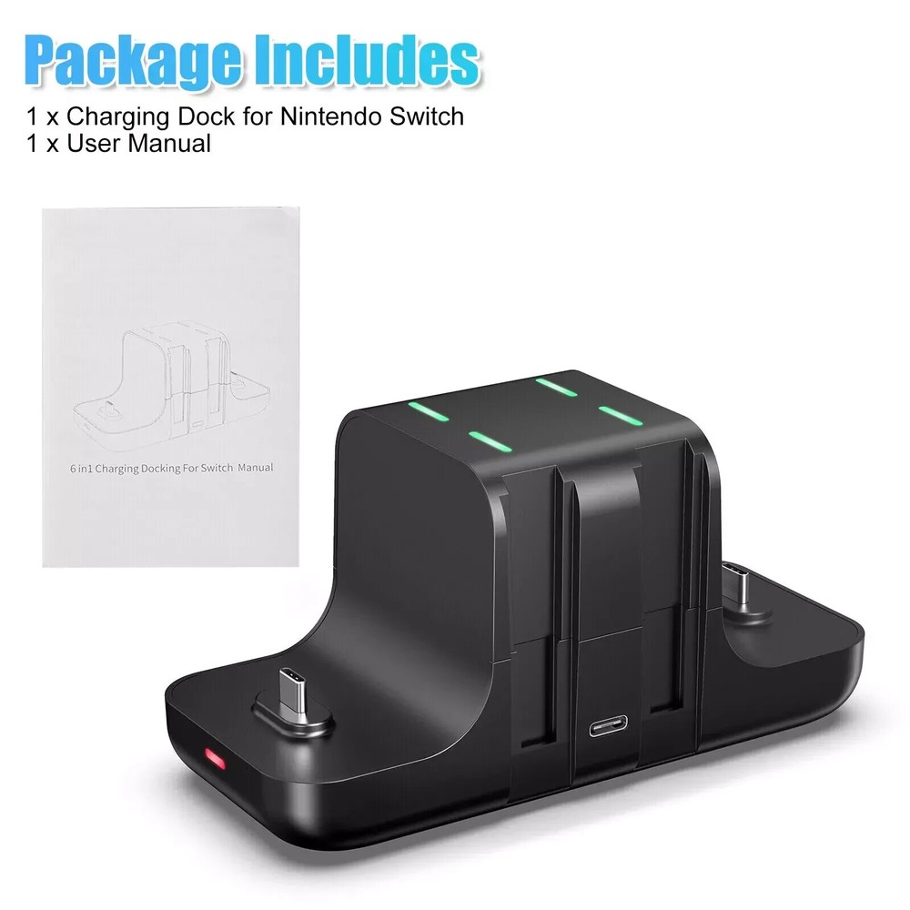 For Nintendo Switch Charging Dock Station Joy-Con Pro Controller Charger Stand