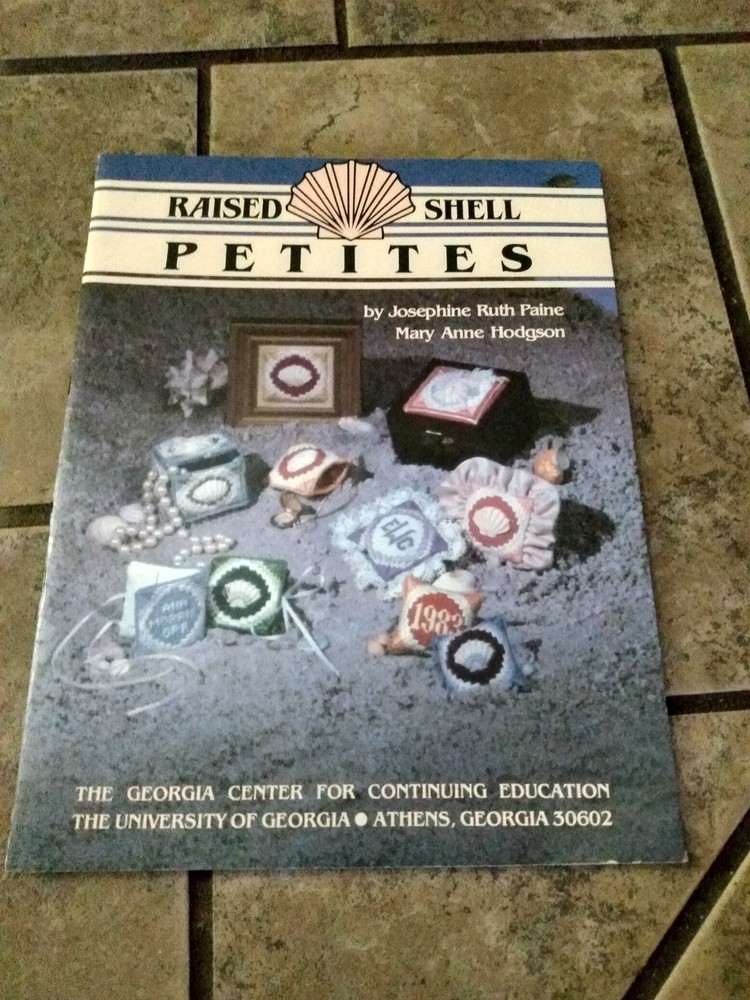 Vtg Raised Shell Petites Raised Needlepoint Instruction Pattern Booklet  1984