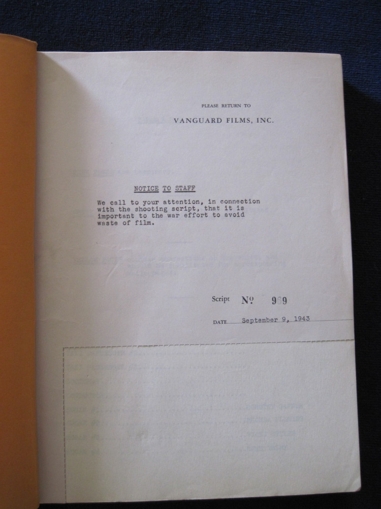 ORIGINAL UNFINISHED WORKING SCRIPT 'SINCE YOU WENT AWAY' by JEFFREY DANIEL