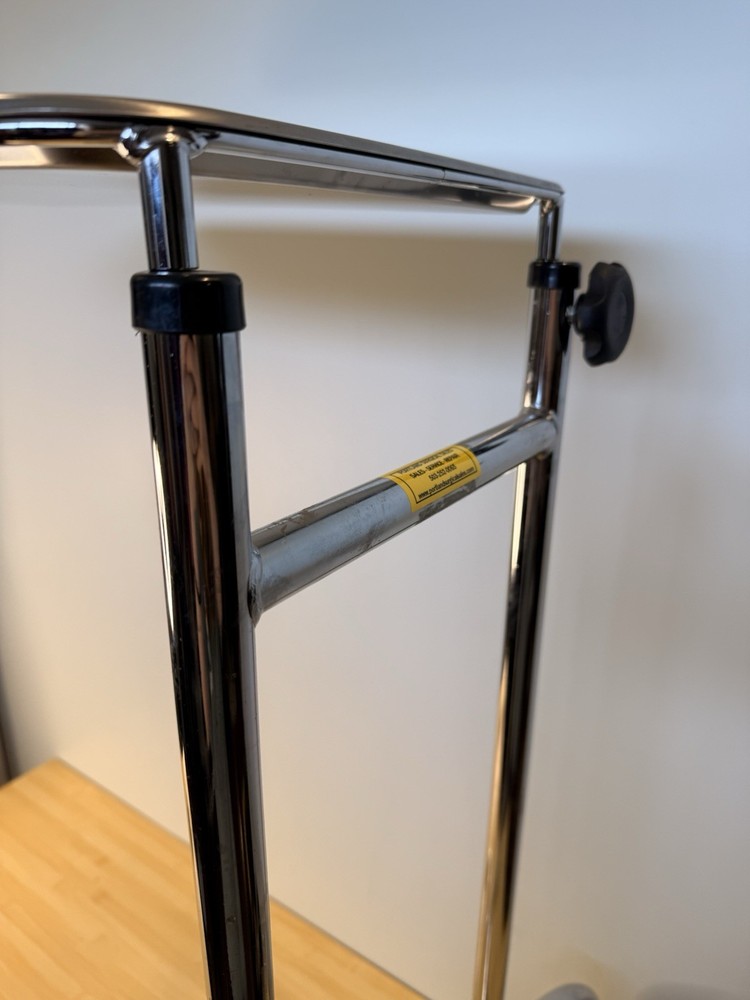 MAYO STAND STAINLESS STEEL DOUBLE POST WITH REMOVEABLE TRAY