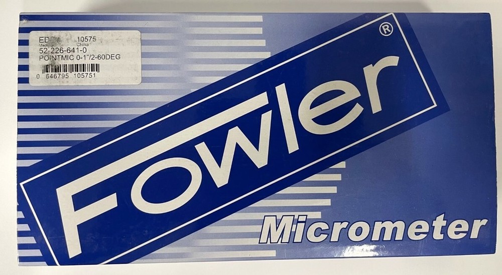 Fowler 52-226-641-0 Rolling Digital Counter Point Micrometer, 0-1" Range, .0001"