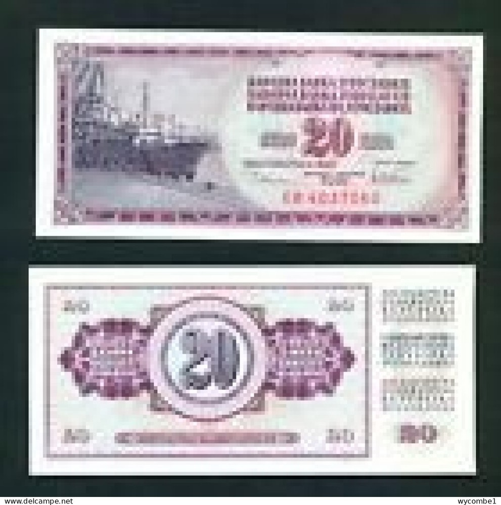 YUGOSLAVIA - 1978 20 Dinara UNC Banknote