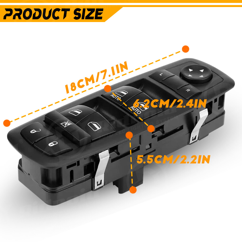 Master Power Window Switch for For 2015 2016 2017 2018 2019 2020 Jeep Cherokee