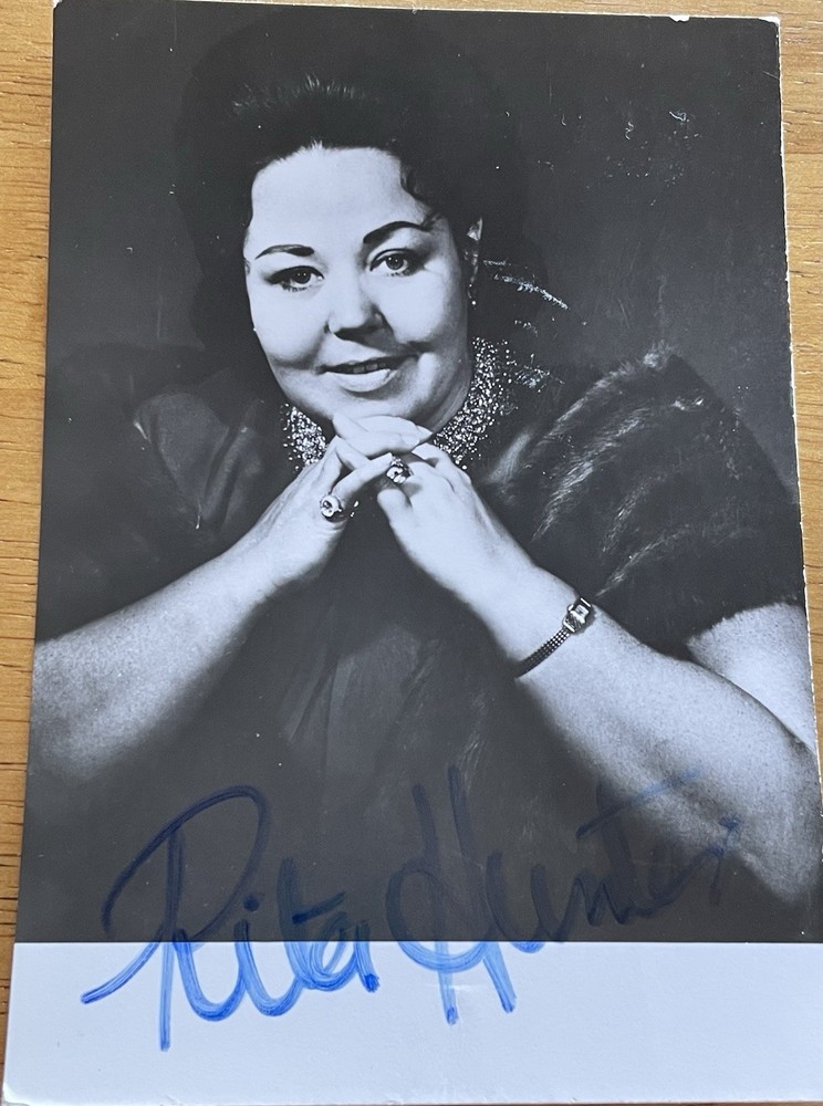 British Soprano Rita Hunter Autograph Photo