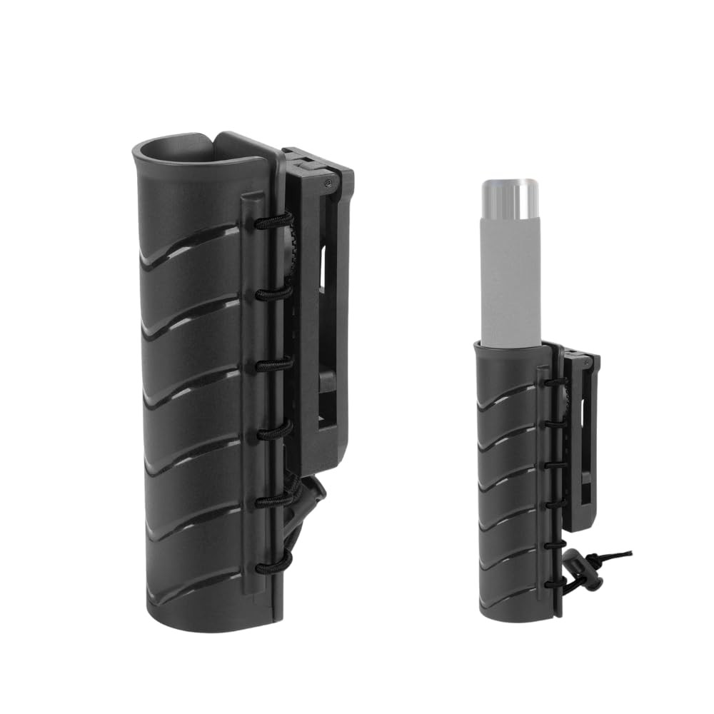 Universal Tactical Quick-Draw Baton/Electroshock Holder – 360° Black