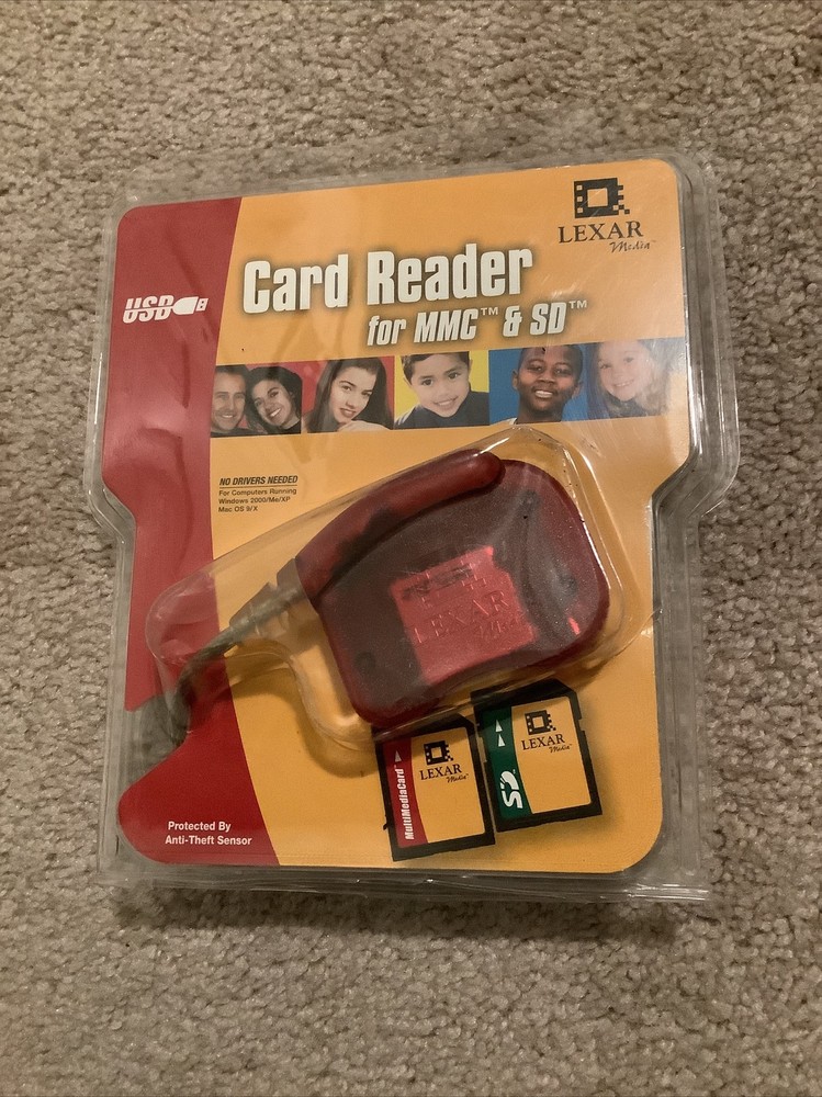 Lexar USB Card Reader For MMC and SD For Apple MAC/Windows PC