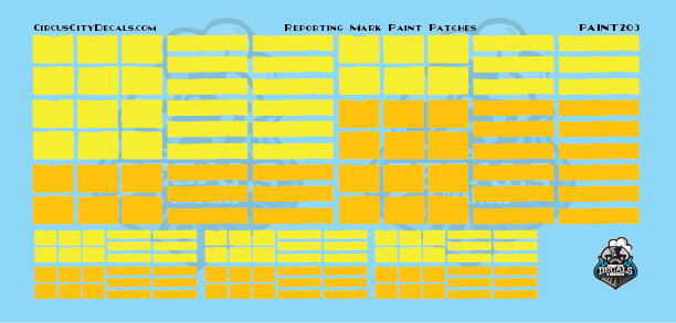 Reporting Mark Paint Patch Set Yellow HO Scale