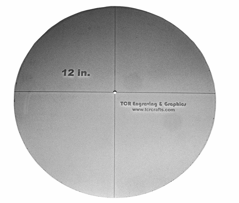 Circle Template 12" - Clear 1/4" Thick- Actual Size