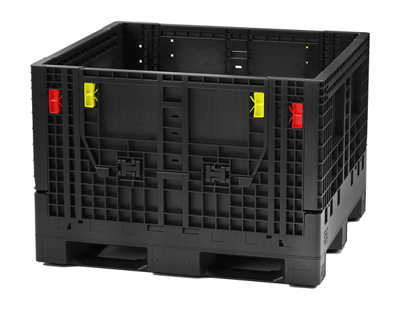 Hudson Exchange 48x45x34 (2000 lb Capacity) Collapsible Bulk Container, Black