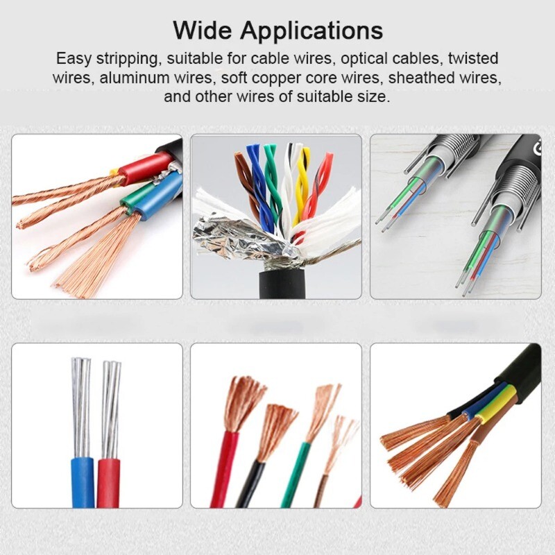 Wire Stripper Iron Frame High Speed Steel Blades Manual Wire Stripping Tool
