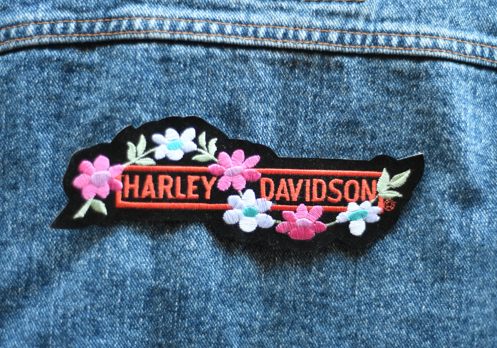 Harley Davidson  Patch  Sew or Iron Cycles  moto  Lady
