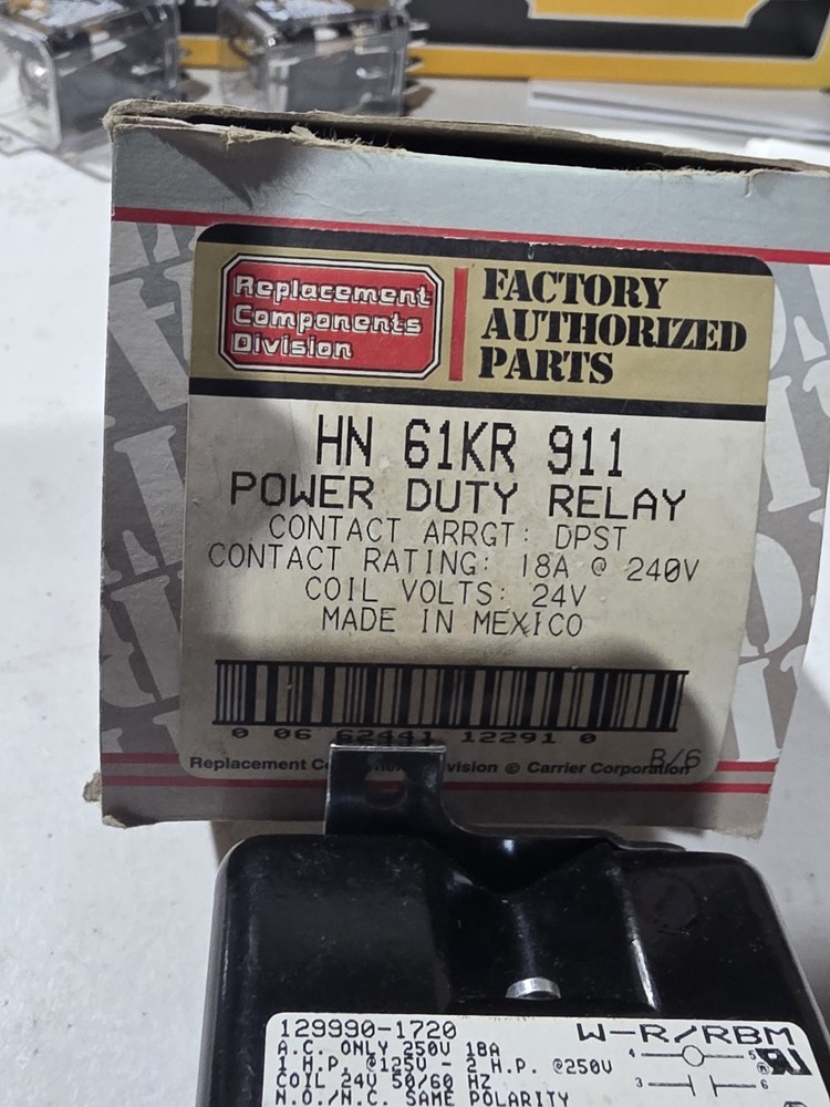 FACTORY AUTHORIZED HN61KR911 POWER DUTY RELAY