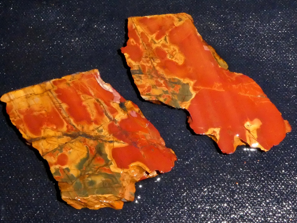 Cherry Creek Jasper - 2 small pieces-rough for cabbing-display, science