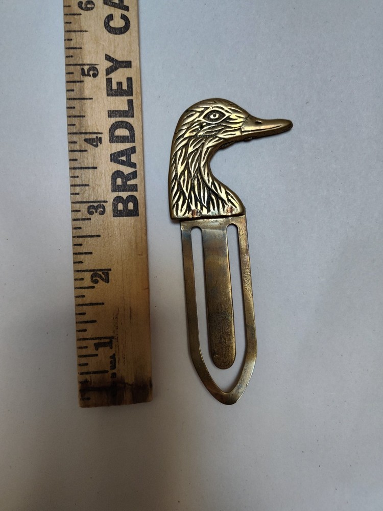 Bookmark, Duck head, Brass