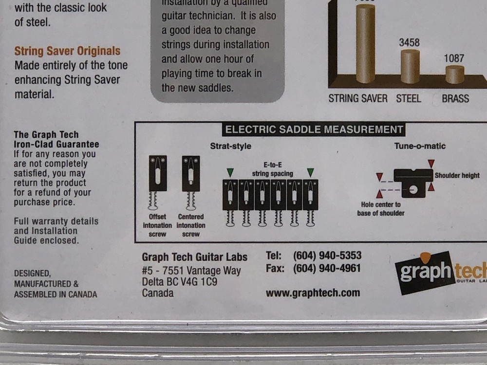 Graph Tech String Saver High Performance Saddles - PS-8501-00 2000 Gibbson Style