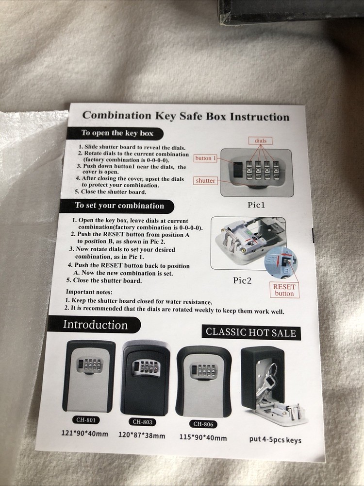 Combination Key Lock Box NEW!!