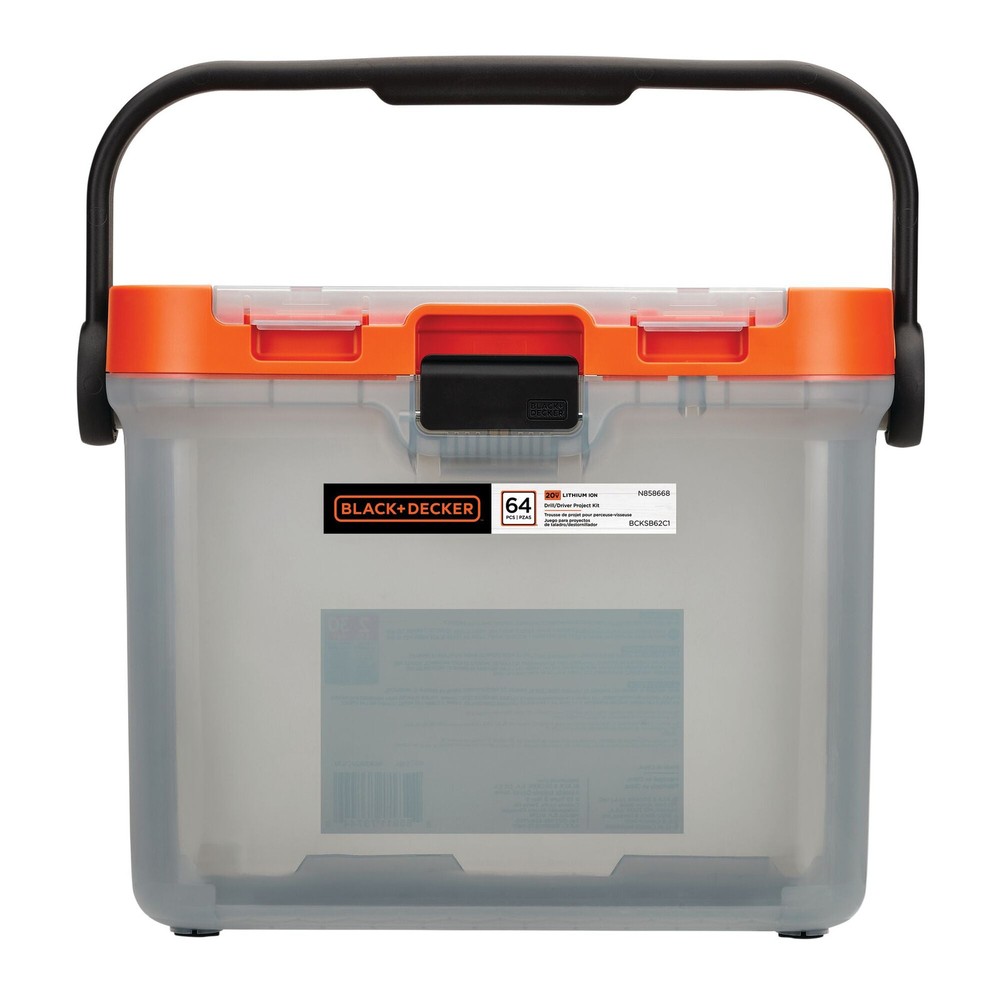 BLACK+DECKER 20V MAX* Drill Hand Tool and Accessory Home Project Kit- BCKSB62C1