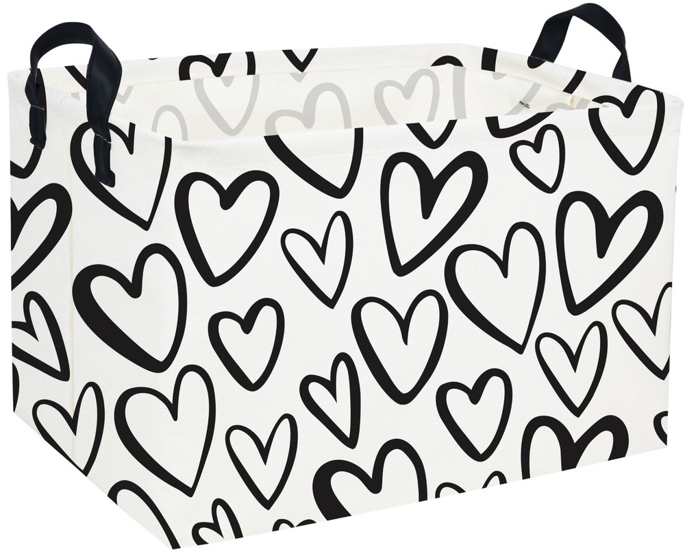 Essme Rectangular Heart Basket Gift Storage Box,Heart Storage Bins Organizer ...