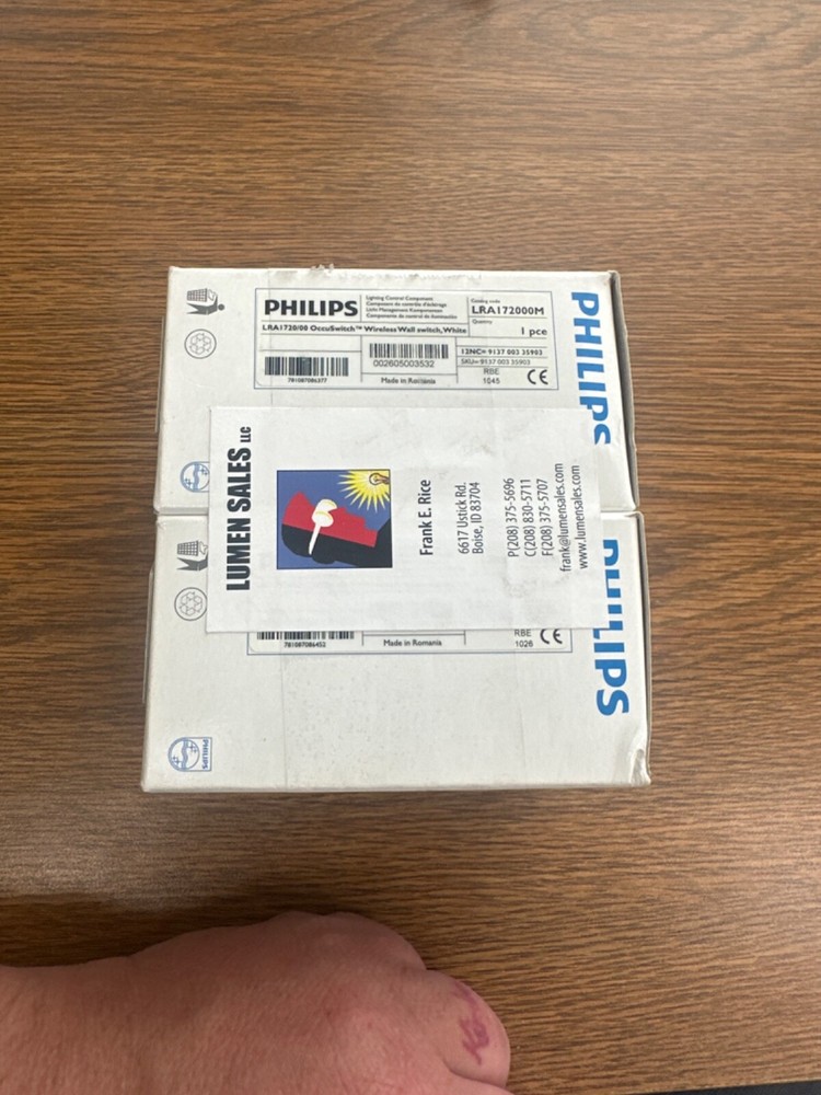 Philips OccuSwitch Wireless Vacancy Occupancy Ceiling Sensor + Wall Switch NEW