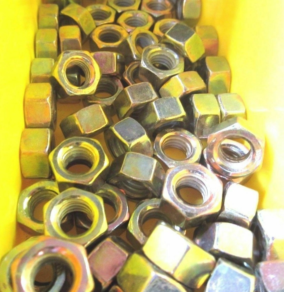 5/16"-18 Finished Hex Nuts Yellow Zinc
