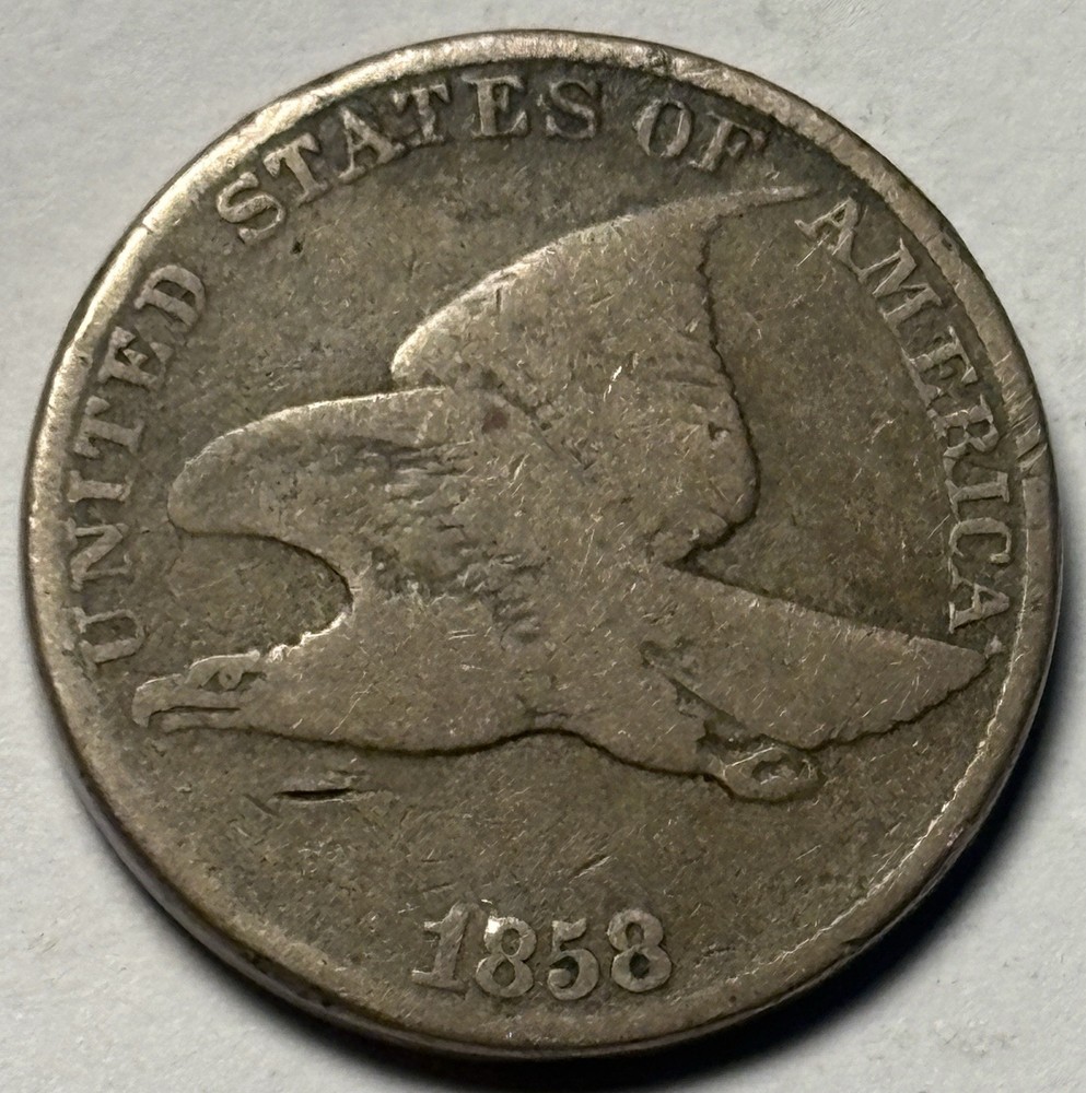 1858 Flying Eagle Cent — Circulated