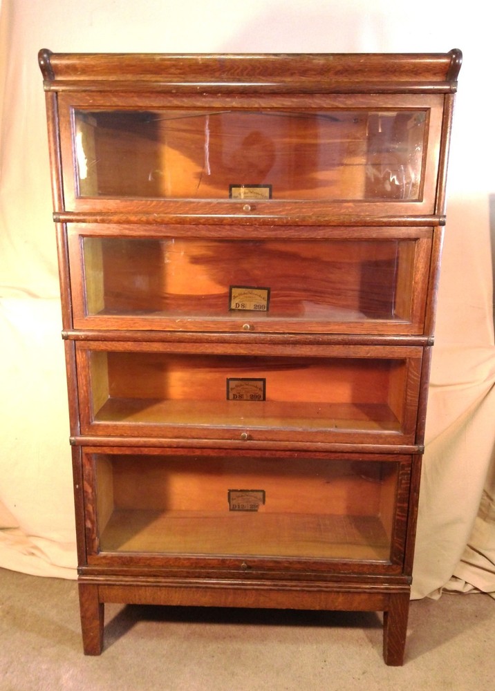 ANTIQUE GLOBE WERNICKE OAK STACKING BOOKCASE
