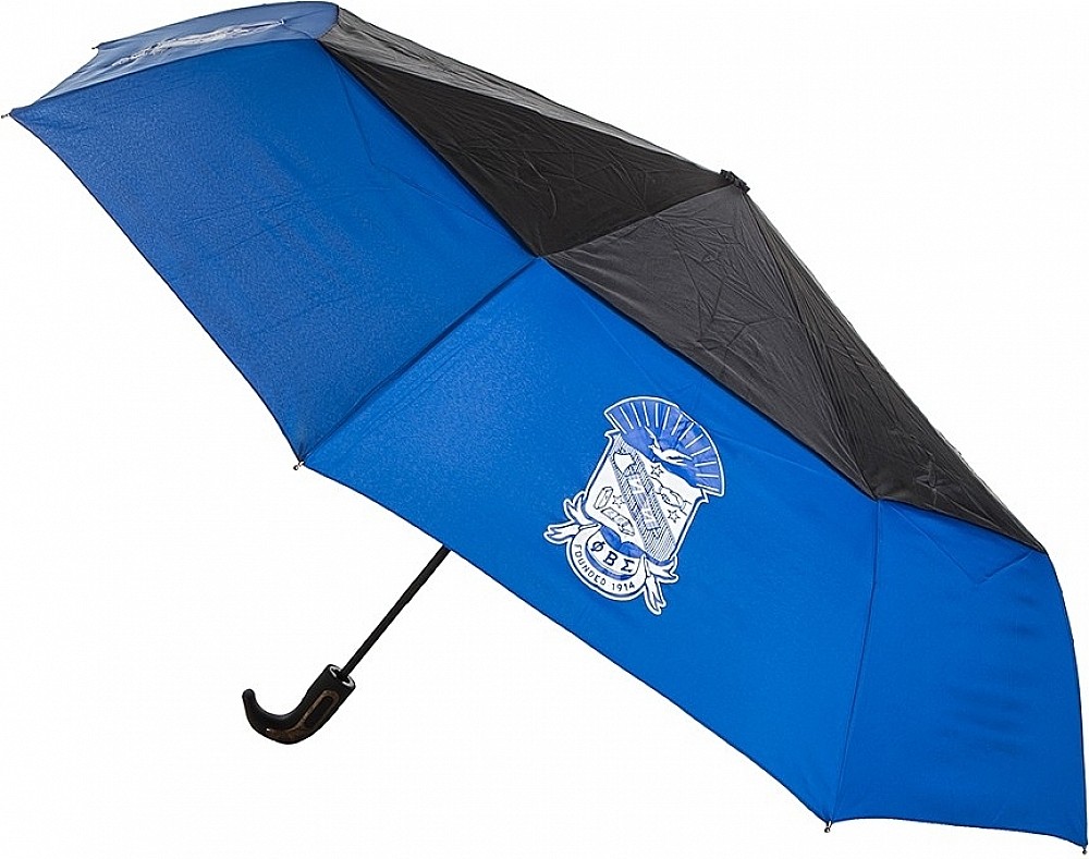 Phi Beta/Β Sigma Large Hurricane Umbrella [Blue/Black - 28"]