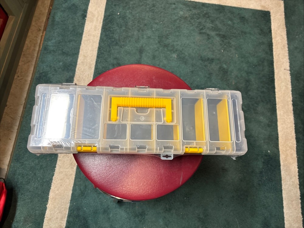 Portable Storage Organizer Case : 9 Compartment : Durable ABS : Carrying Handle