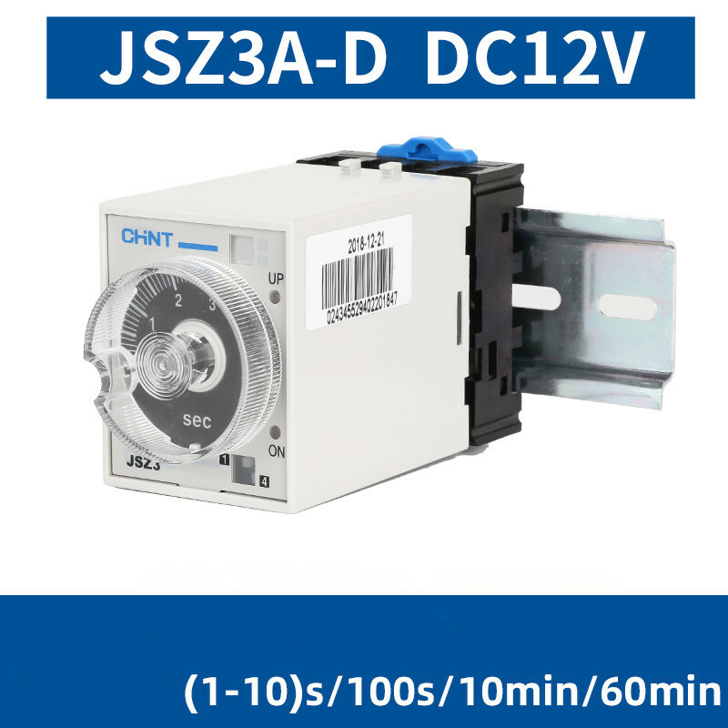 Time delay relay small power-off controller JSZ3A-D 12VDC 1-10s/100s/10min/60min