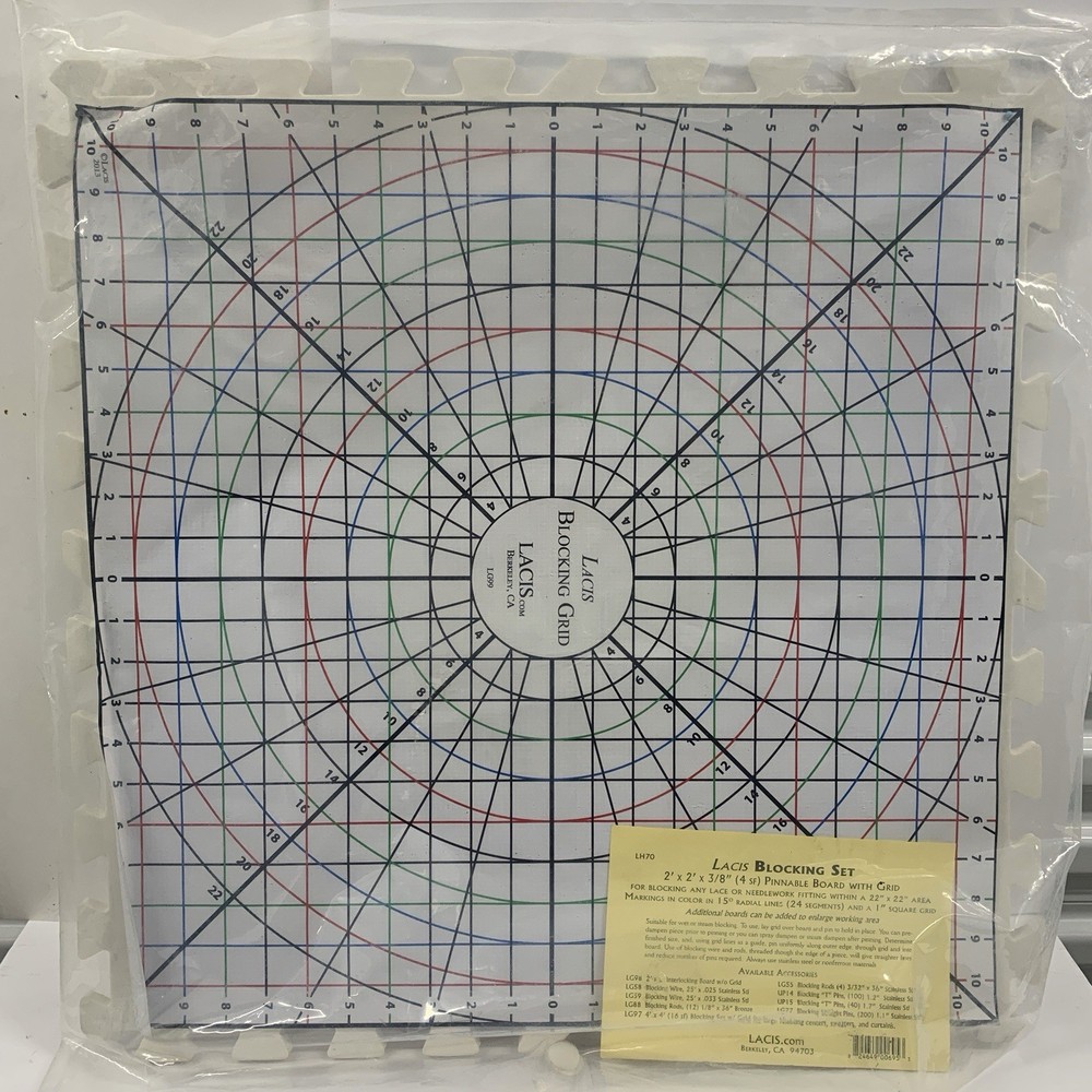 Lacis Blocking Board Set, 2 by 2-Feet Needle Working Lace Blocking Craft Sewing