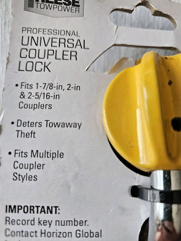 Reese TowPower Professional Universal Coupler Lock