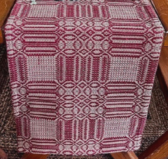 New PRIMITIVE THROW BLANKET RED TAN WINDHAM 52"x74" TABLECLOTH Farmhouse